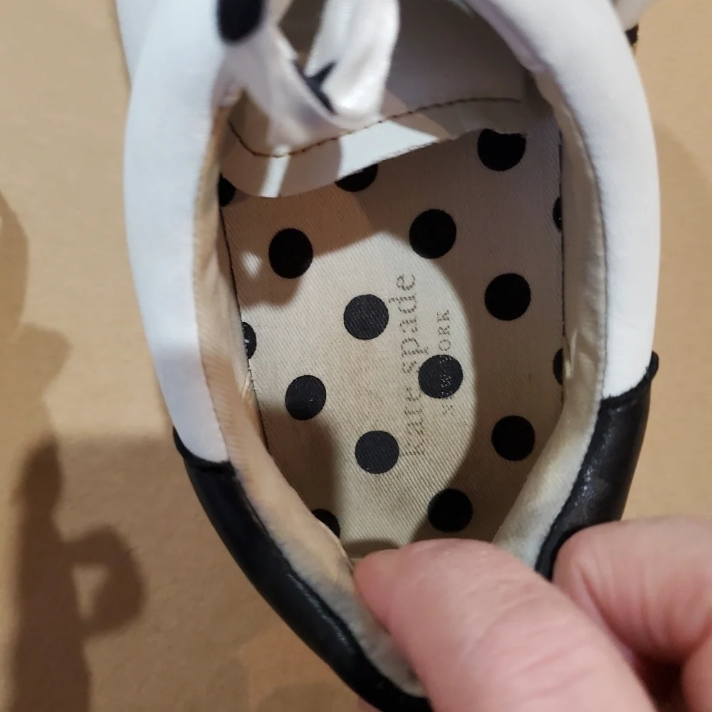 Kate Spade Polka Dot lace white sneakers Size 9.5